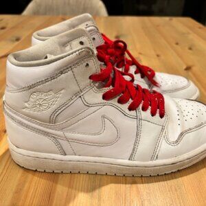 Air Jordan 1's - Plain White - Size 8.5 Mens